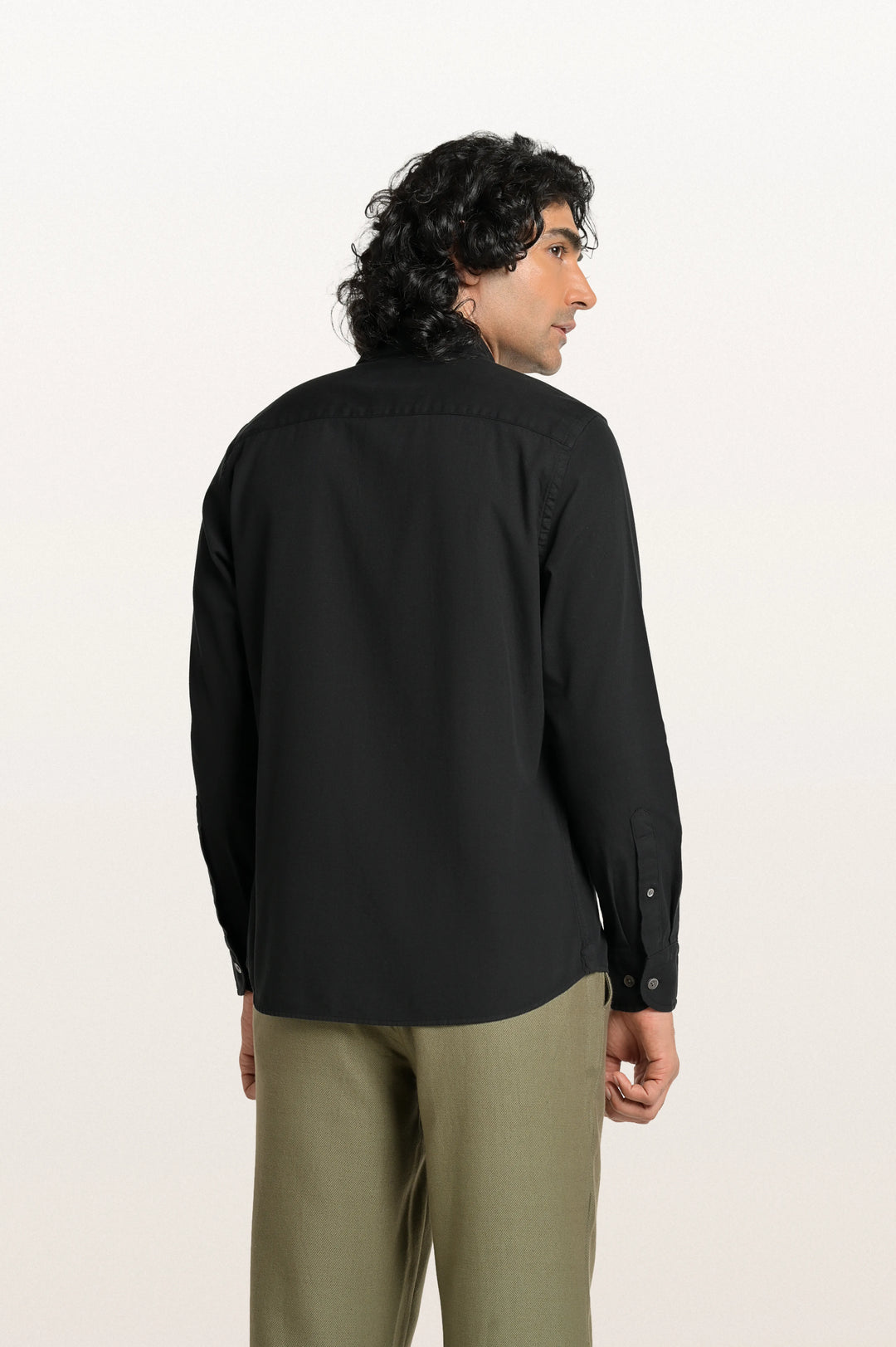 Finn Khadi Black Men's Smart Fit Shirt