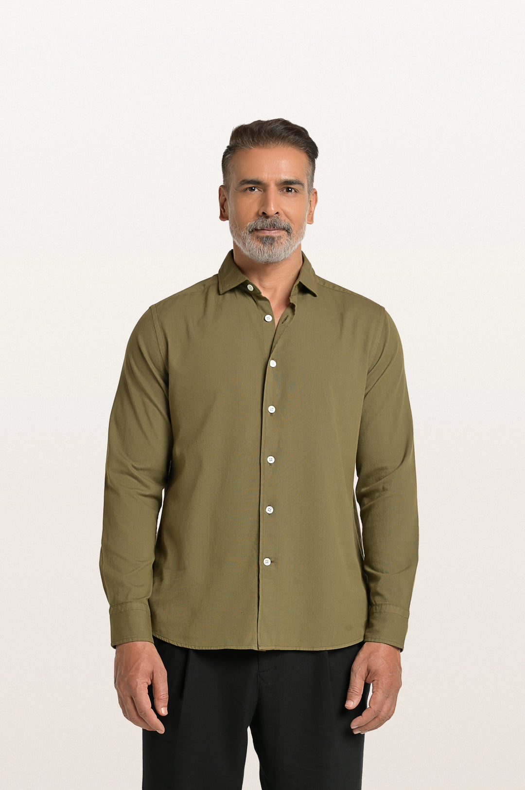 Finn Khadi Khakhi Men's Smart Fit Shirt