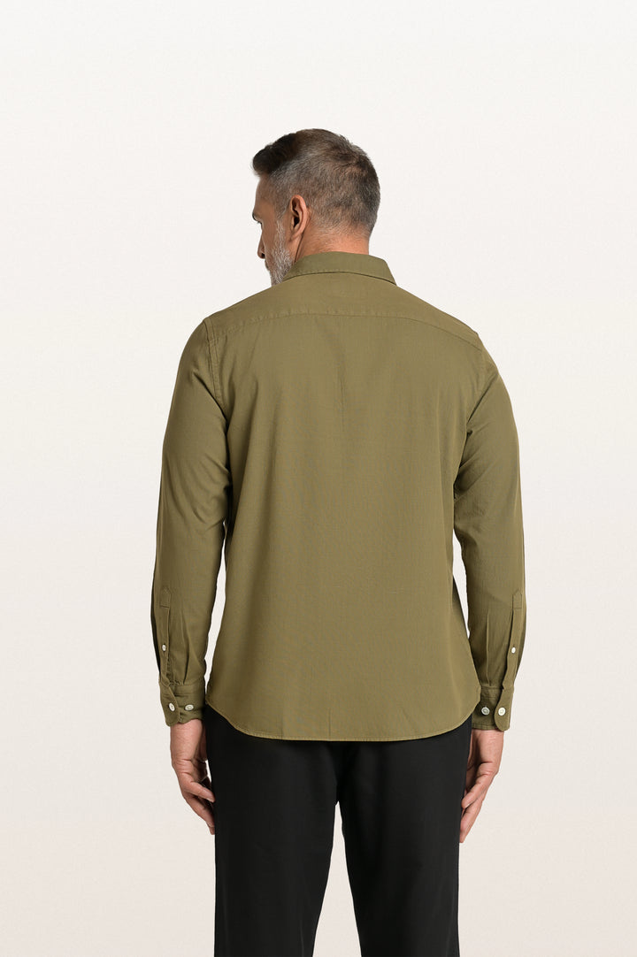 Finn Khadi Khakhi Men's Smart Fit Shirt