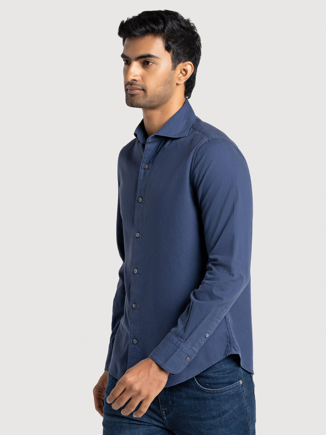 Perry FT Sunset Navy Men's Slim Fit Cotton Shirt