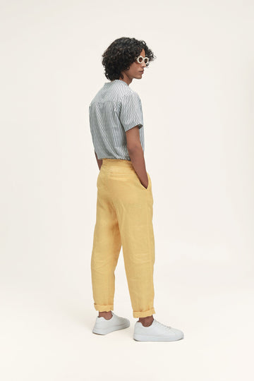 Nash (100% Linen) Solar Yellow