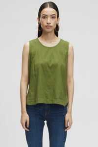 Vesta Olive Women's Resort Fit Khadi Tops