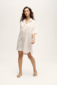 Ariara Salmon Women's Resort Fit Khadi Dress