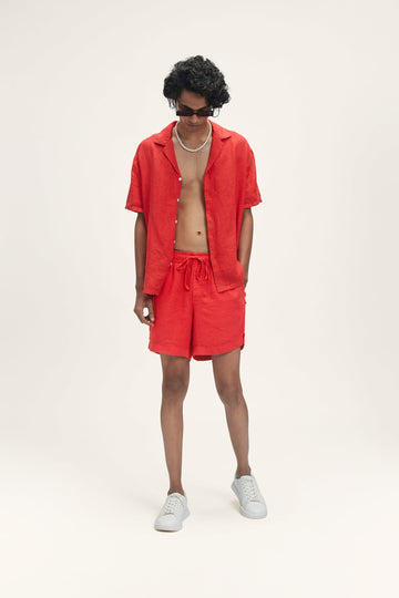 Hvar (100% Linen) Red