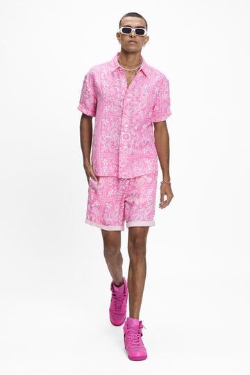 Coast (100% Linen) Lunar Paisley Aurora Pink