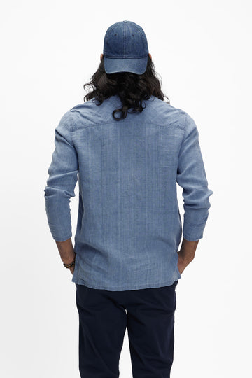 Azores (100% Indigo Linen)