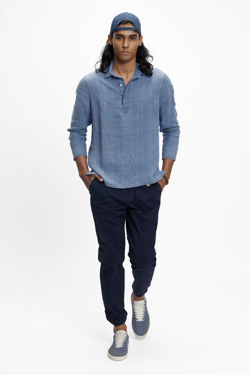 Azores (100% Indigo Linen) Dusk Blue XS