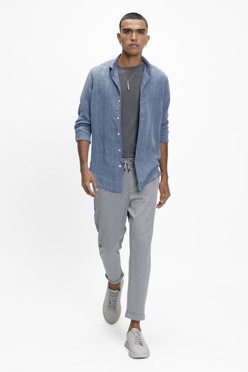 Quai (100% Indigo Linen) Dusk Blue