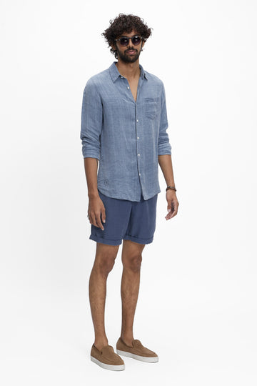 Titan (100% Indigo Linen) Dusk Blue