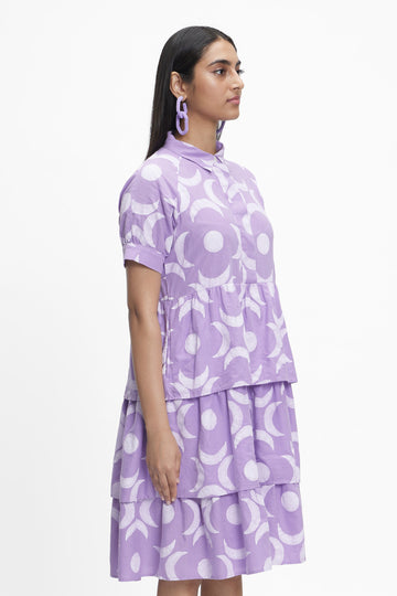 Eden (Hand Block Print) Maxi Moon Bloom Aurora Lavender