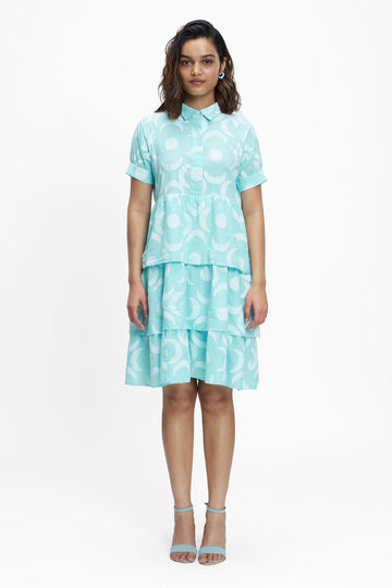 Eden (Hand Block Print) Maxi Moon Bloom Aurora Sky