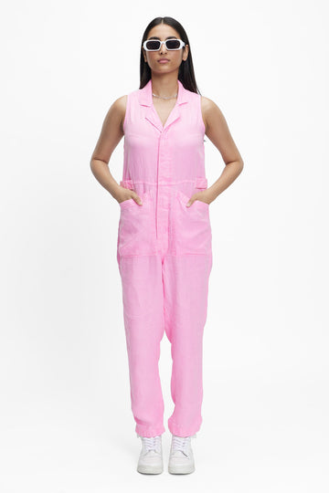 Elara (100% Linen) Aurora Pink