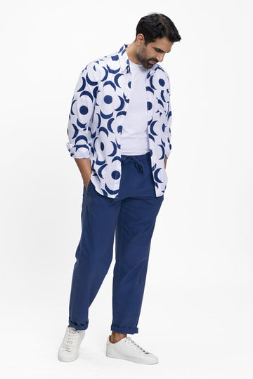 Titan Print Shirt Maxi Moon Bloom White M