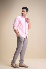 Lago Long Sleeve Collar Shirt — Pastel Pink
