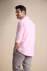Lago Long Sleeve Collar Shirt — Pastel Pink