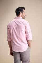Lago Long Sleeve Collar Shirt — Pastel Pink