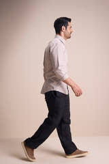 Lago Long Sleeve Collar Shirt — Wood Brown