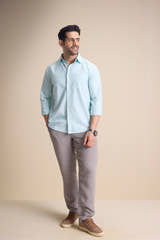 Lago Long Sleeve Collar Shirt — Pastel Green