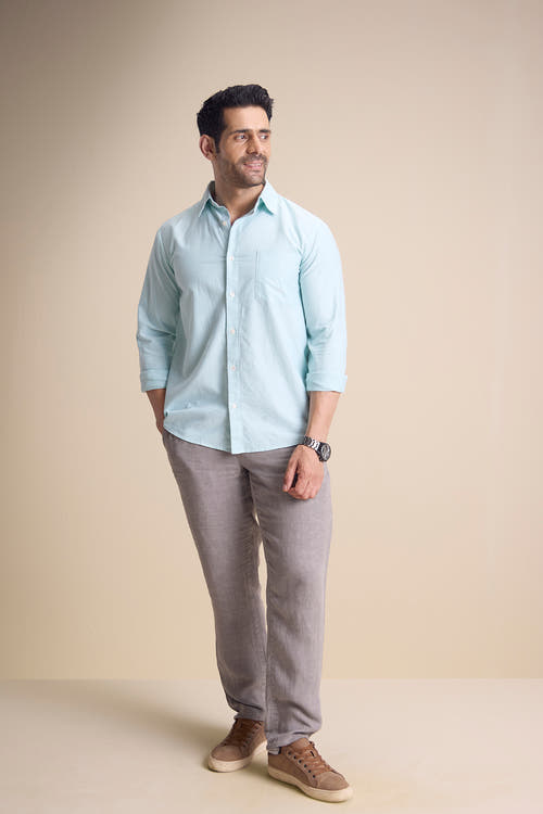 Lago Long Sleeve Collar Shirt — Pastel Green