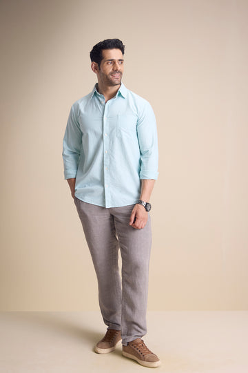 Lago Long Sleeve Collar Shirt — Pastel Green