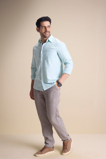 Lago Long Sleeve Collar Shirt — Pastel Green