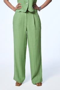 Delphi Linen Pt Mint Green Women's Smart Fit Pants