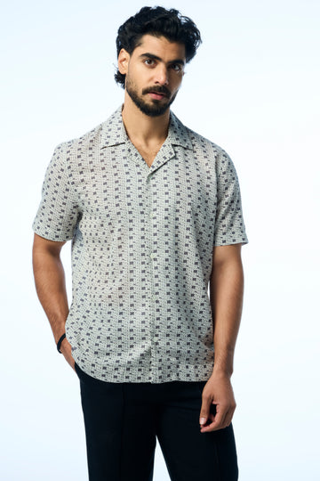 Chris SS Khadi Nautical Checks Titanium s