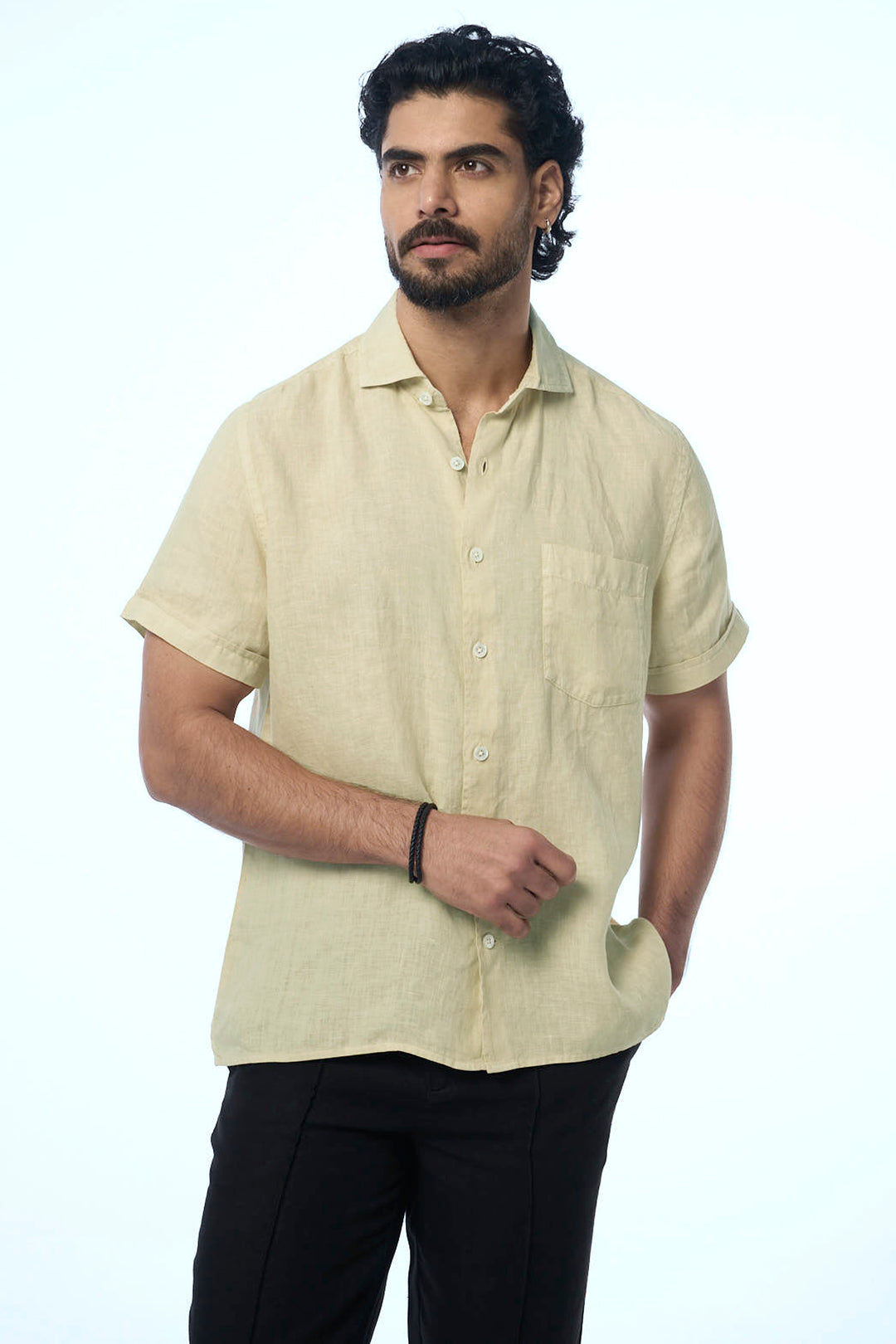 Flint Ss Linen Shell Men's Smart Fit Shirt
