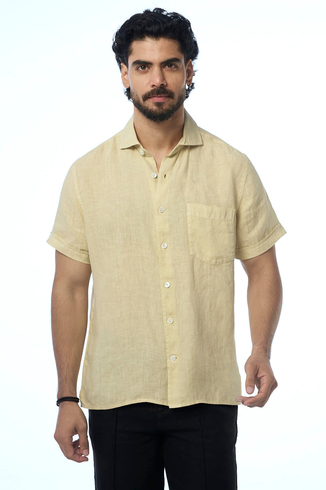 Flint Ss Linen Shell Men's Smart Fit Shirt