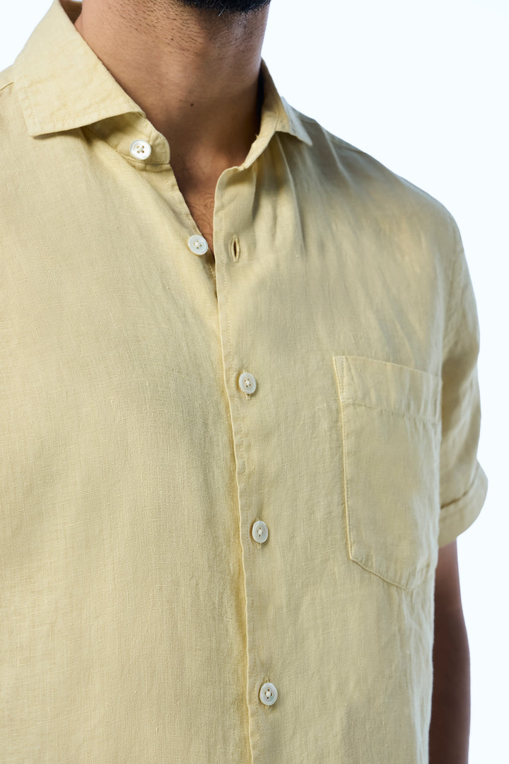 Flint Ss Linen Shell Men's Smart Fit Shirt