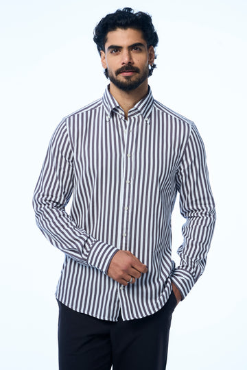 Danny Ls Khadi Preppy Stripe Titanium s