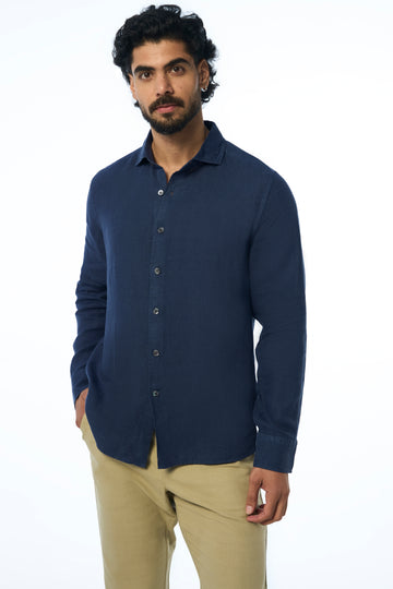 Fabio Ls Linen Sunset Navy S