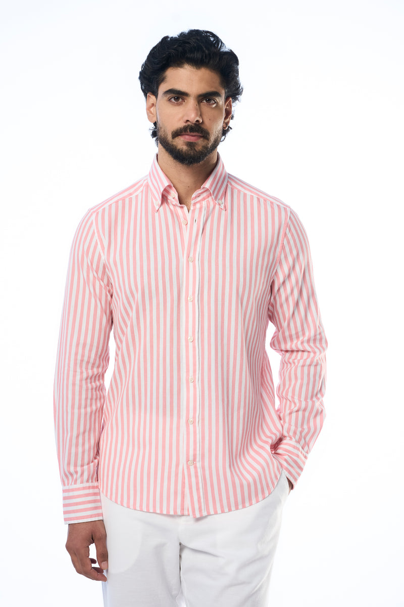Danny Ls Khadi Preppy Stripe Coral s