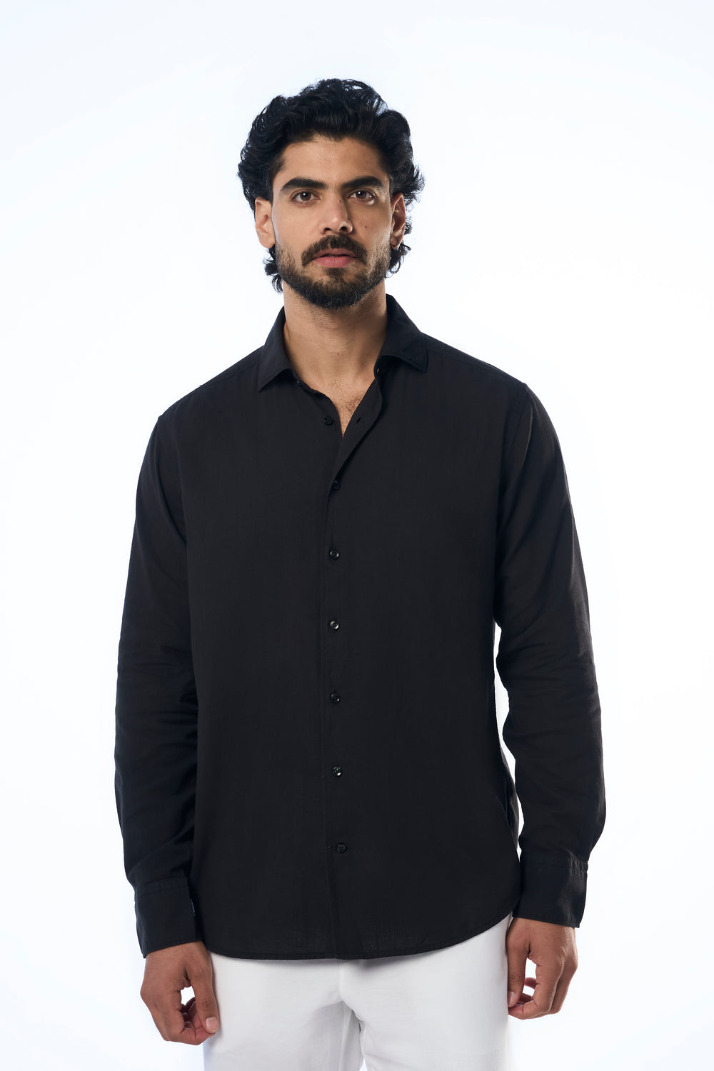 Harrison Ls Khadi Black
