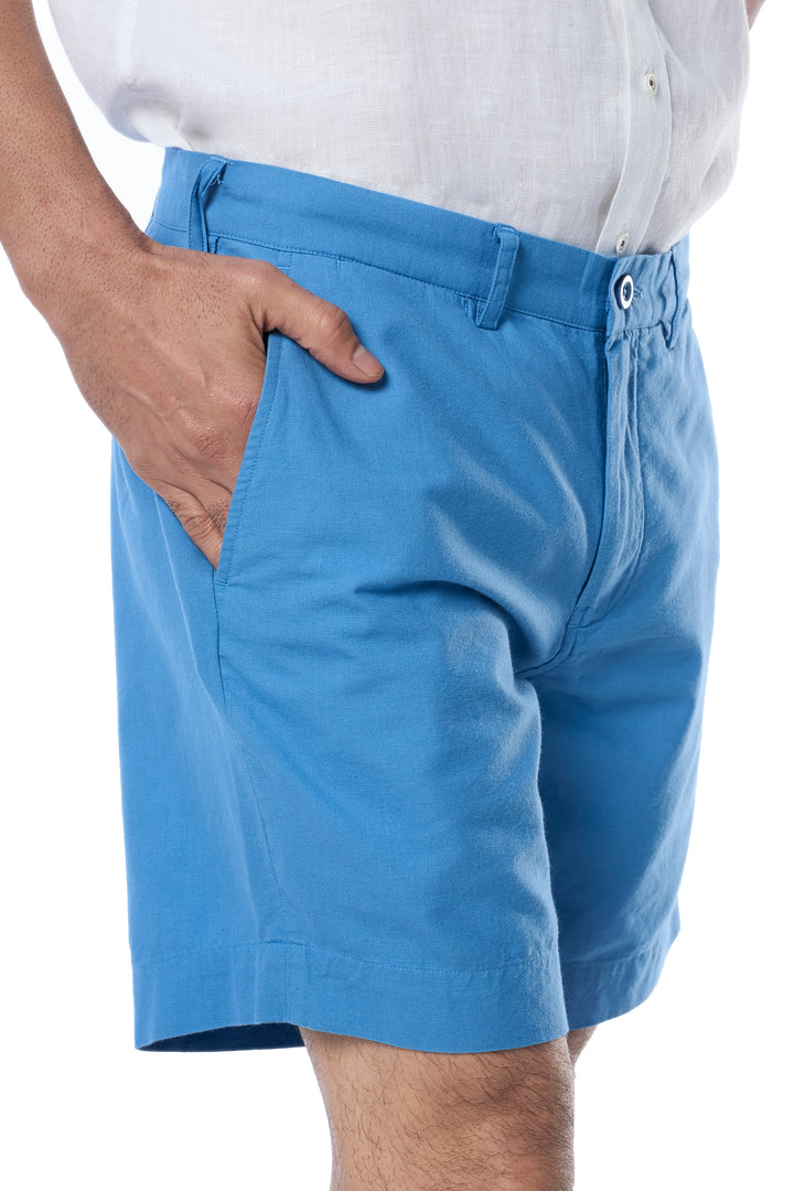 Jan Khadi Athena Blue Men's Slim Fit Shorts