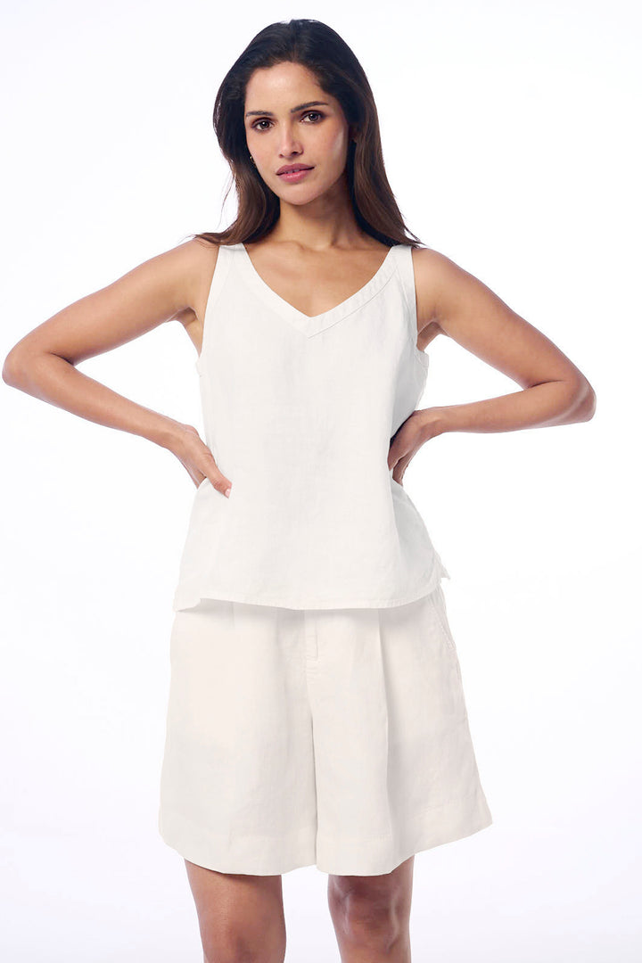 Brooke Linen Ivory Women's Smart Fit Tops
