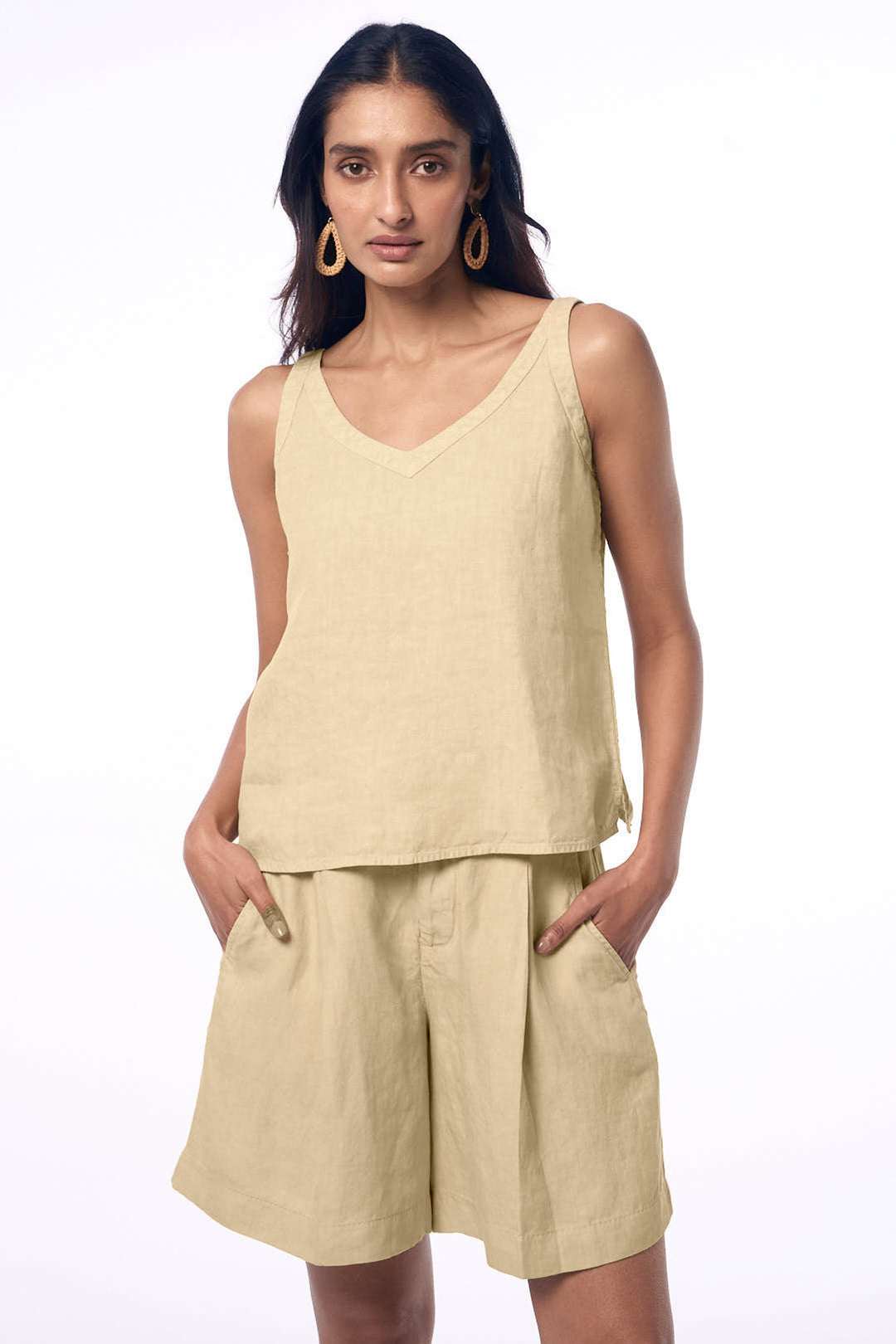 Brooke Linen Shell Women's Smart Fit Tops