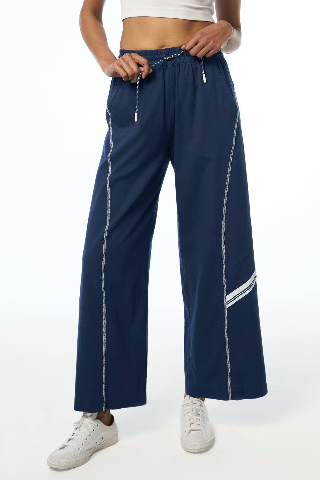 Carrie Khadi Sunset Navy Women's Smart Fit Pants