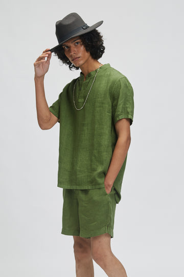Maui (100% Linen) Olive XS