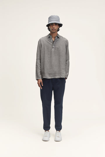 Azores (100% Linen) Charcoal