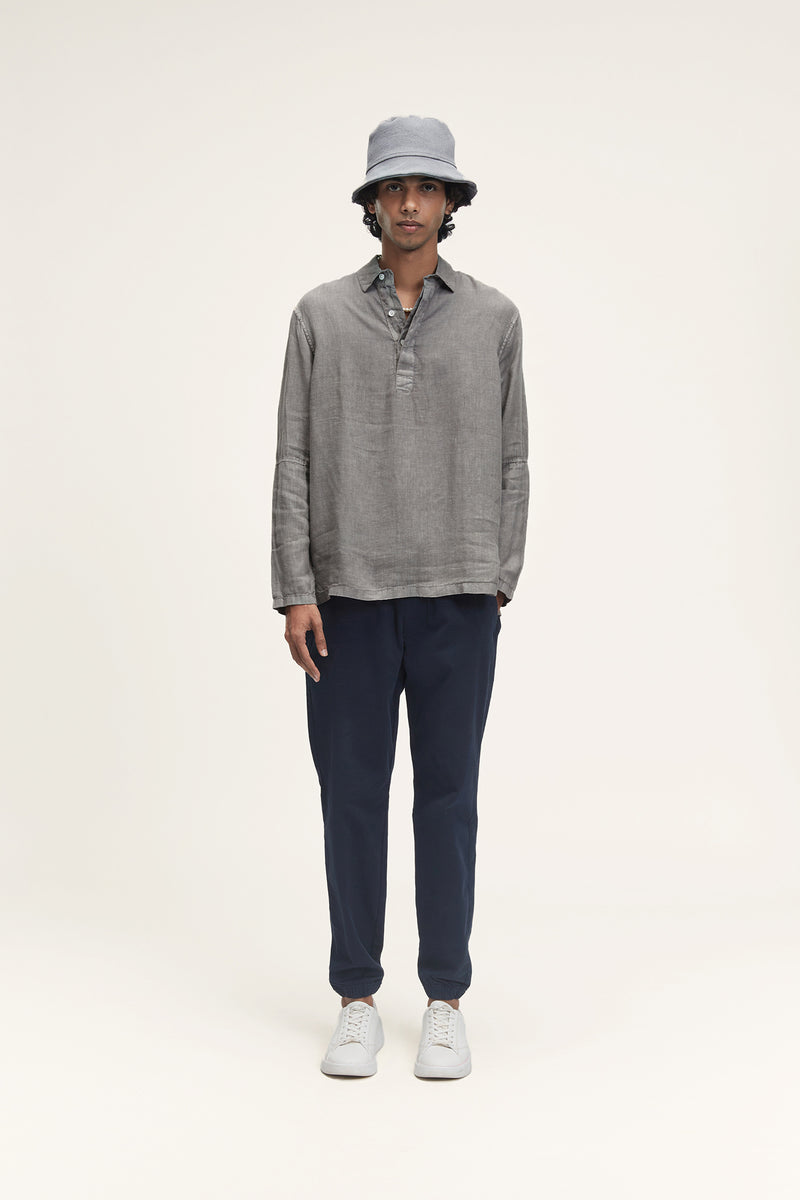 Azores (100% Linen) Charcoal