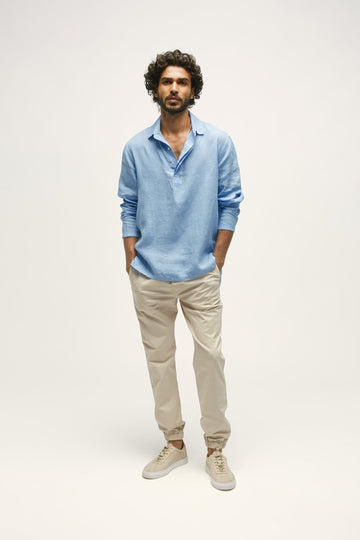 Azores (100% Linen) Dusty Blue XS