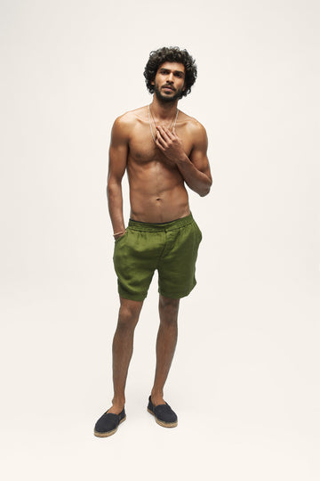 Costa (100% Linen) Olive S