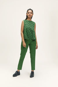Barbe Mega Moon Bloom - Moss Women's Resort Fit Khadi Tops