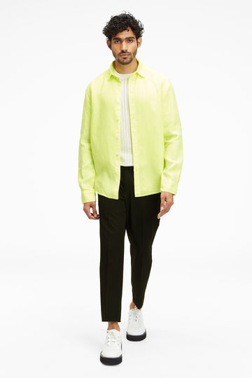 Coda Linen Beach Shirt Aurora Yellow